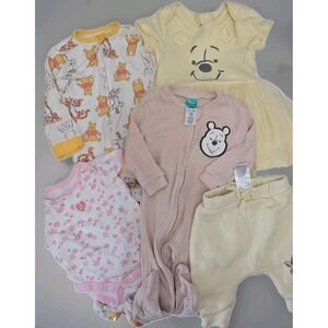 Disney‎ Baby Winnie the Pooh Clothing Lot, Baby Girl 0-6 Months